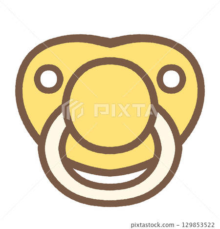 Cute baby pacifier icon illustration material Cute baby pacifier icon illustration material 129853522