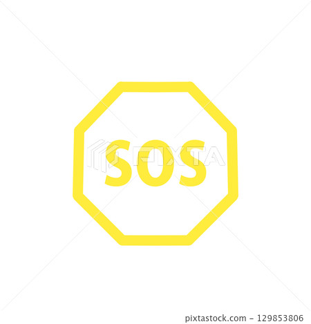 緊急 SOS 圖標 緊急 SOS 圖標 129853806