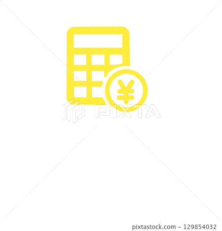 帶有日元符號圖示的計算器 帶有日元符號圖示的計算器 129854032