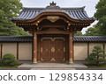 AI-generated Japanese-style gate structure 129854334