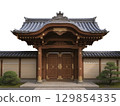 AI-generated Japanese-style gate structure 129854335