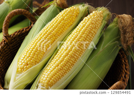 剛收穫的玉米 129854491