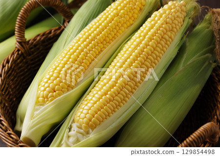 剛收穫的玉米 129854498