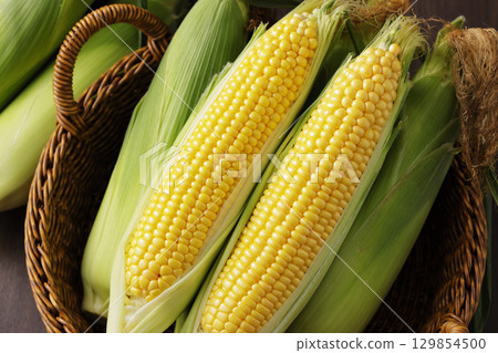 Freshly harvested corn 129854500