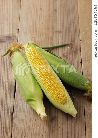 剛收穫的玉米 129854564