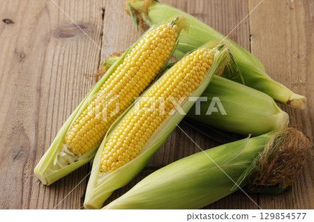剛收穫的玉米 剛收穫的玉米 129854577