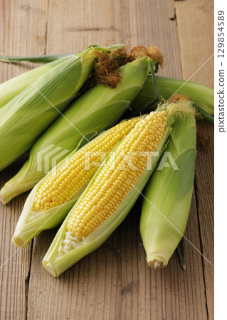 剛收穫的玉米 剛收穫的玉米 129854589