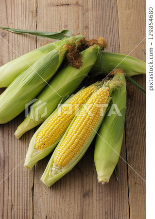 Freshly harvested corn Freshly harvested corn 129854680