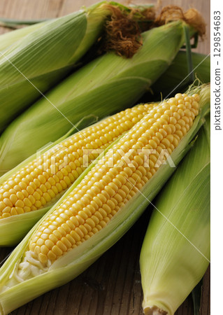 剛收穫的玉米 129854683