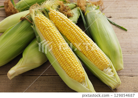 剛收穫的玉米 129854687