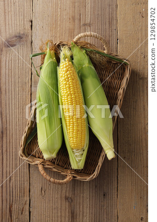 剛收穫的玉米 129854702
