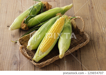 Freshly harvested corn Freshly harvested corn 129854707
