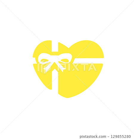 心型禮物圖示 – 心型禮物圖示（情人節、感恩、愛） 129855280
