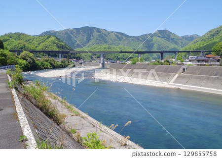 太田川沿岸的清新綠色風景 129855758