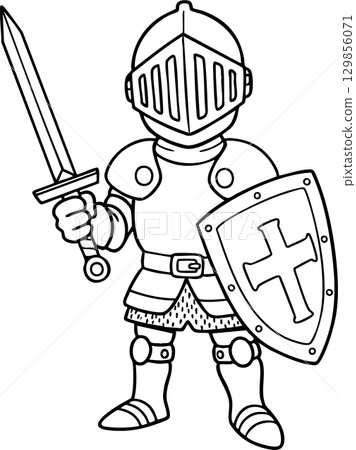 knignt in a helmet 129856071