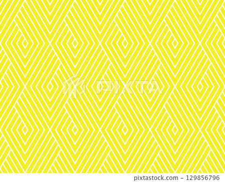 Abstract geometric pattern. A seamless vector background. White and yellow ornament. Graphic modern pattern. Simple lattice graphic design Abstract geometric pattern. A seamless vector background. White and yellow ornament. Graphic modern pattern. Simple lattice graphic design 129856796