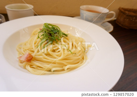 Bacon oil pasta Bacon oil pasta 129857020