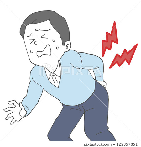 Man with lower back pain 2 Man with lower back pain 2 129857851
