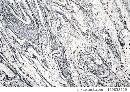 background with marble pattern white ceramic tiles. Decorative artificial surface 129858529