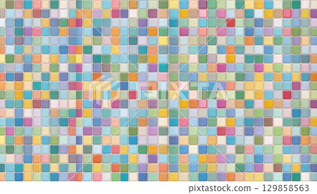 AI Image: Colorful mosaic tile background material 129858563