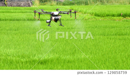 Pesticide spraying by drone 129858739