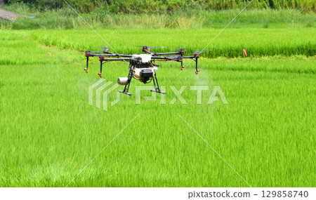 Pesticide spraying by drone 129858740