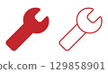 Spanner icon red 129858901