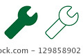 Green wrench icon 129858902