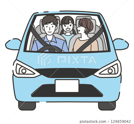 Family of three drives all year round 129859042