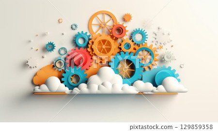 Cloud Computing Gears with Mechanism, Technology, and Abstract. 129859358