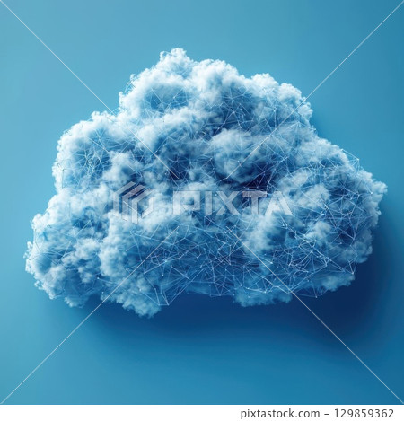 Cloud Computing Network with Digital Data, and Technology Concept. 129859362