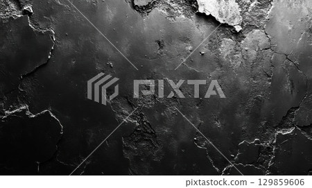 Dark Cracked Wall Texture Background. 129859606