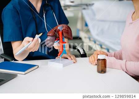 Medical expertise and patient care through anatomical models. Visualize healthcare concepts with a focus on anatomy, guidance Medical expertise and patient care through anatomical models. Visualize healthcare concepts with a focus on anatomy, guidance 129859814
