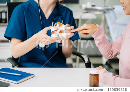 Medical expertise and patient care through anatomical models. Visualize healthcare concepts with a focus on anatomy, guidance 129859818