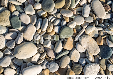 Smooth Beach Stones A Natural Mosaic of Texture and Color for Tranquil Designs Smooth Beach Stones A Natural Mosaic of Texture and Color for Tranquil Designs 129859819