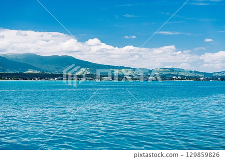 Lake Lucerne Serenity Swiss Alps Panorama with Azure Waters in Switzerland s Heart, Europe Lake Lucerne Serenity Swiss Alps Panorama with Azure Waters in Switzerland s Heart, Europe 129859826