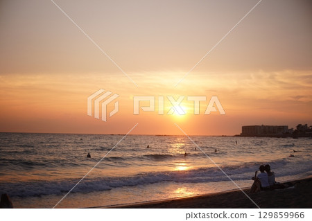Summer sunset 129859966