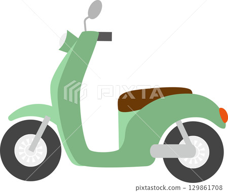 Cute scooter illustration material Cute scooter illustration material 129861708