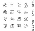 Sustainable Line Icon Set (Sustainable Icon Set) 129861898