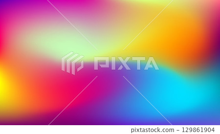 Abstract liquid neon blurred soft colourful gradient background. Gradient mesh. Modern template for design concepts, wallpapers, presentations, posters, prints and web. Vector illustration. 129861904