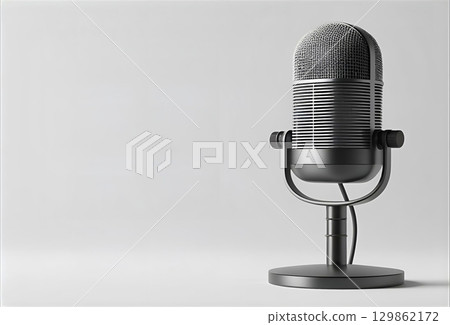 Table microphone in a white space 129862172