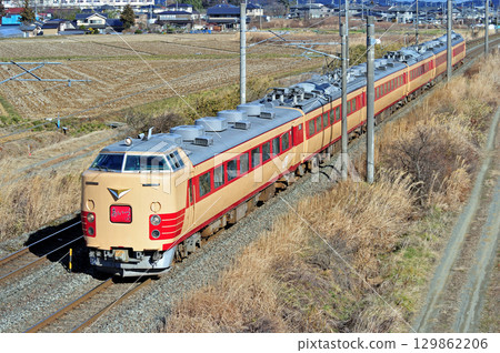 Tohoku Main Line, Honjuku-Iokawa, JR East, 485 series, A-1+A-2 formation (Sendai), Aizu 129862206