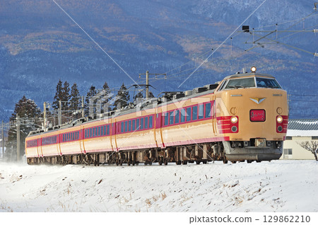 磐越西線 川下田關戶 JR 東日本 485 系列 A-1+A-2 編組（仙台） 會津 129862210