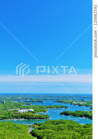 從三重縣橫山展望台眺望英虞灣 129862592