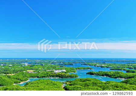 Scenery of Ago Bay from Yokoyama Observatory in Mie Prefecture 129862593