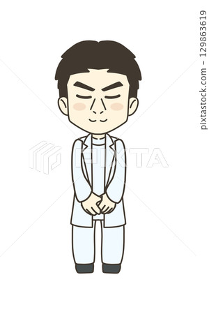 Medical worker illustration material nurse Medical worker illustration material nurse 129863619