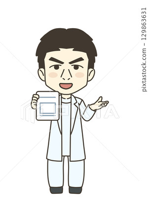 Medical worker illustration material doctor 129863631