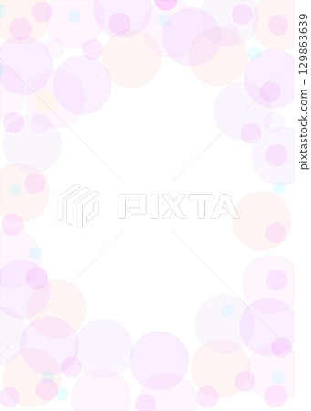 Colorful polka dot background frame 129863639