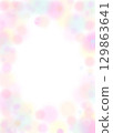 Watercolor colorful polka dot background frame 129863641