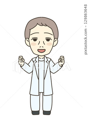 醫事工作者插畫材料醫生 129863648